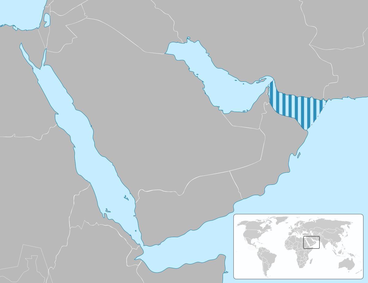 Оманский залив на мапи