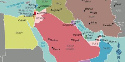 Карта Оман мапи Блиског Истока