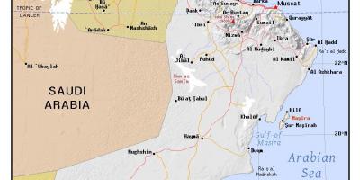 Карта Оман политички