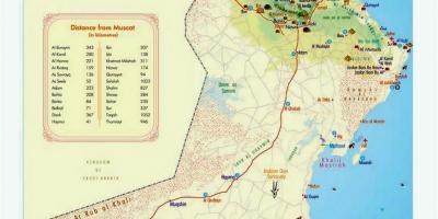 Оман туристичке локације на мапи